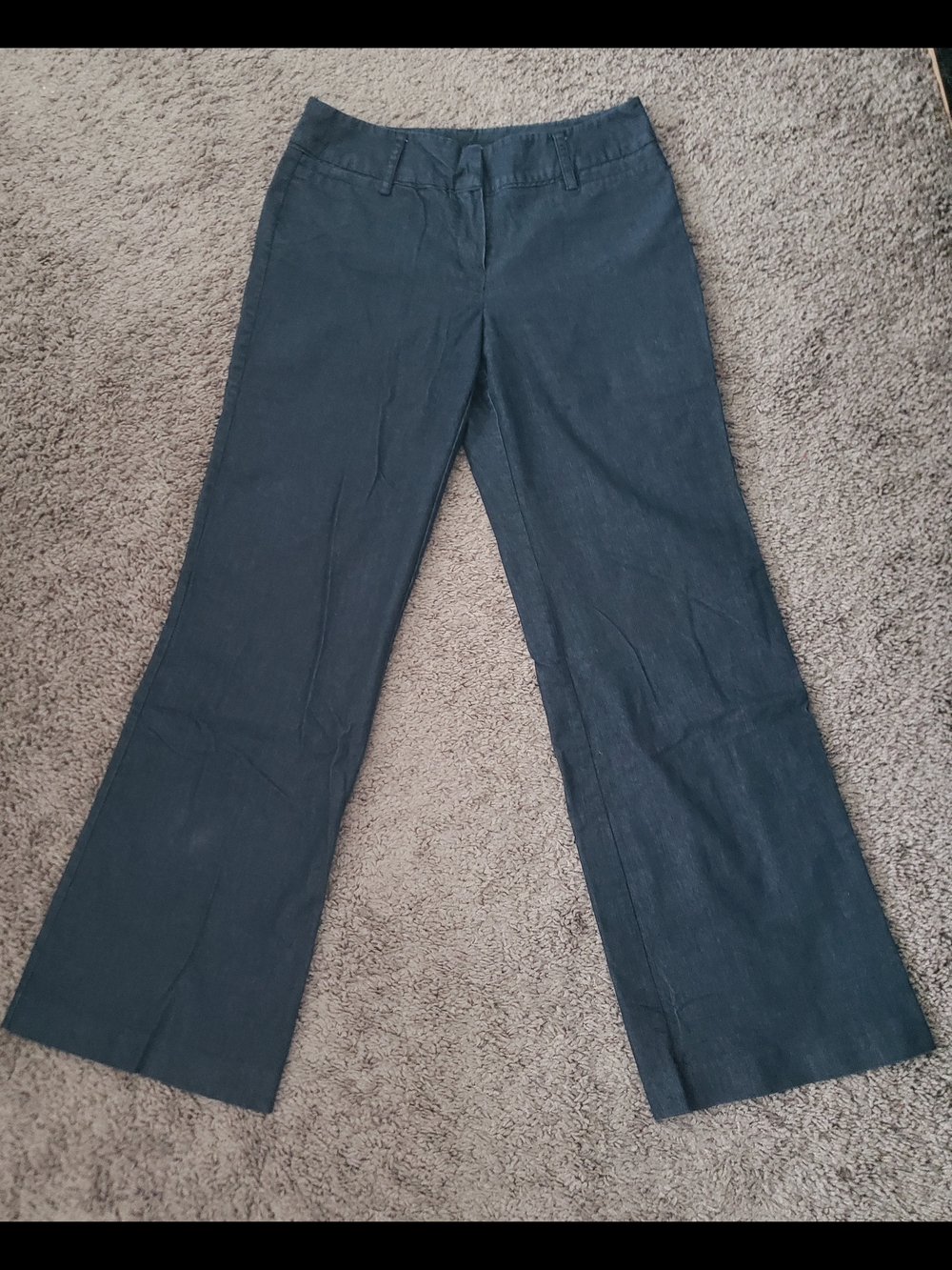 Women's Dark Blue Wide-Leg Jean Trousers